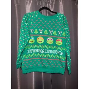 Ugly Christmas Sweatshirt Sweater Xmas Size Small Ninja Turtles